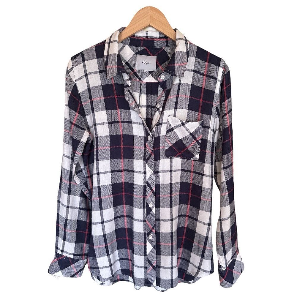 Rails Hunter Button Down Long Sleeve Flannel Plai… - image 8